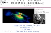 LIGO-G040004-00-W "Colliding Black Holes" Credit: National Center for Supercomputing Applications (NCSA) The Status of Gravitational-Wave Detectors, Especially.