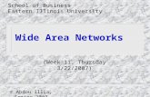 Wide Area Networks School of Business Eastern Illinois University © Abdou Illia, Spring 2007 (Week 11, Thursday 3/22/2007)