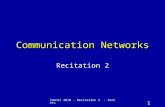 1 Comnet 2010 - Recitation 2 - Sockets Communication Networks Recitation 2.