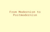 From Modernism to Postmodernism. Postmodernism.