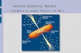 Active Galactic Nuclei Evidence & (some) Physics of BH's.