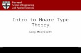 Intro to Hoare Type Theory Greg Morrisett. A pattern: Monads As in Haskell, distinguish purity with types: e : int –e is equivalent to an integer value.