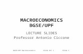 BGSE/UPF Macroeconomics Slide SET 1Slide 1 MACROECONOMICS BGSE/UPF LECTURE SLIDES Professor Antonio Ciccone.