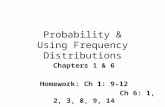 Probability & Using Frequency Distributions Chapters 1 & 6 Homework: Ch 1: 9-12 Ch 6: 1, 2, 3, 8, 9, 14.