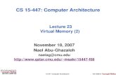 15-447 Computer ArchitectureFall 2008 © November 10, 2007 Nael Abu-Ghazaleh naelag@cmu.edu msakr/15447-f08 Lecture 23 Virtual.