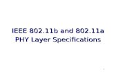 1 IEEE 802.11b and 802.11a PHY Layer Specifications.