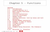 2000 Prentice Hall, Inc. All rights reserved. Chapter 5 - Functions Outline 5.1Introduction 5.2Program Modules in C 5.3Math Library Functions 5.4Functions.