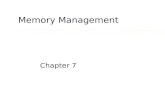 Memory Management Chapter 7. Memory Management zSubdividing memory to accommodate multiple processes zMemory needs to allocated efficiently to pack as.