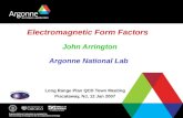Electromagnetic Form Factors John Arrington Argonne National Lab Long Range Plan QCD Town Meeting Piscataway, NJ, 12 Jan 2007.