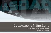 Overview of Options FIN 562 – Summer 2006 July 5, 2006.
