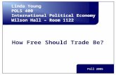 How Free Should Trade Be? Linda Young POLS 400 International Political Economy Wilson Hall – Room 1122 Fall 2005.