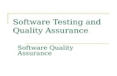 Software Testing and Quality Assurance Software Quality Assurance.