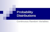 Probability Distributions Continuous Random Variables.