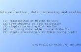 Data collection, data processing and scaling (1) relationship of Mosflm to CCP4 (2) some thoughts on data collection (3) simple processing with Mosflm.
