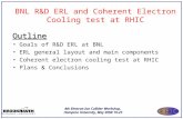 4th Electron-Ion Collider Workshop, Hampton University, May 2008 19-23 BNL R&D ERL and Coherent Electron Cooling test at RHIC Outline Goals of R&D ERL.
