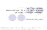Path Diversity with Forward Error Correction (PDF) System for Packet Switched Networks Thinh Nguyen, Avideh Zakhor INFOCOM 2003. Twenty-Second Annual Joint.