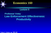 Economics 160 Votey 2, Notes: pp. 30-18 Lecture 5 Professor Votey Law Enforcement Effectiveness: Productivity.