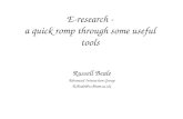 E-research - a quick romp through some useful tools Russell Beale Advanced Interaction Group R.Beale@cs.bham.ac.uk.