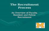 The Recruitment Process An Overview of Faculty, Resident and Fellow Recruitment.