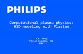 Computational plasma physics: HID modeling with Plasimo D.A. Benoy Philips Lighting, CDL, MD&HT.