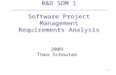 1 R&D SDM 1 Software Project Management Requirements Analysis 2009 Theo Schouten.
