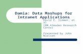 Damia: Data Mashups for Intranet Applications David E. Simmen, et al IBM Almaden Research Center Presented by John Nielsen.