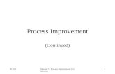 IE 673Session 7 - Process Improvement (Continued) 1 Process Improvement (Continued)