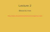 Lecture 2 Blood & Iron .