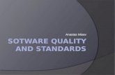 Anastas Misev. Agenda  Software quality  Achieve and maintain software quality  Standards  Resources  Example institutions  Conclusion and further.