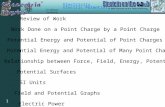Electricity Electric Potential 1 Review of Work Work Done on a Point Charge by a Point Charge Potential Energy and Potential of Point Charges Potential.