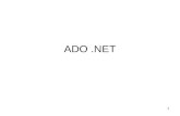 1 ADO.NET. 2.NET Framework Data Namespaces System.Data –Base set of classes and interfaces for ADO.NET System.Data.Common –Classes shared by the.NET Data.