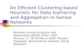 An Efficient Clustering-based Heuristic for Data Gathering and Aggregation in Sensor Networks Wireless Communications and Networking (WCNC 2003). IEEE,