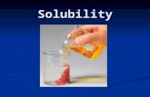 Solubility. Solubility “Insoluble” salts are governed by equilibrium reactions, and are really sparingly soluble. There is a dynamic equilibrium between.