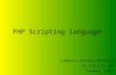 PHP Scripting language Ludovico Antonio Muratori Ci S.B.i.C. snc Cesena, ITALY.
