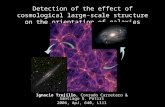 Detection of the effect of cosmological large- scale structure on the orientation of galaxies Ignacio Trujillo, Conrado Carretero & Santiago G. Patiri.