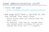 Some administrative stuff Class web page: –lerner/sp10-atp/lerner/sp10-atp/ Web page will have a section.