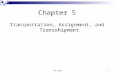 MT 2351 Chapter 5 Transportation, Assignment, and Transshipment.