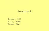 Feedback Boston ACS Fall, 2007 Paper 384. Don Rosenthal Don was an important contributor to the early days of using computers in chemistry education --