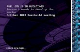 October 2002 Enerbuild meeting FUEL CELLS IN BUILDINGS Research needs to develop the sector.