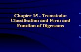 Chapter 15 - Trematoda: Classification and Form and Function of Digeneans.