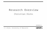© C.Hicks, University of Newcastle HICKS/1 Research Overview Christian Hicks.