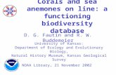 Corals and sea anemones on line: a functioning biodiversity database D. G. Fautin and R. W. Buddemeier University of Kansas: Department of Ecology and.