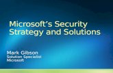 Mark Gibson Solution Specialist Microsoft. Microsoft Trustworthy Computing Addressing Security Threats with Microsoft Next Steps.
