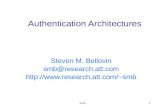 Smb1 Authentication Architectures Steven M. Bellovin smb@research.att.com smb.