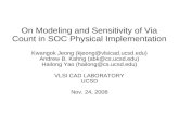 On Modeling and Sensitivity of Via Count in SOC Physical Implementation Kwangok Jeong (kjeong@vlsicad.ucsd.edu)kjeong@vlsicad.ucsd.edu Andrew B. Kahng.