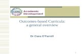 1 Outcomes-based Curricula: a general overview Dr Ciara O’Farrell.