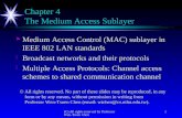 (C) All rights reserved by Professor Wen-Tsuen Chen1 Chapter 4 The Medium Access Sublayer ä Medium Access Control (MAC) sublayer in IEEE 802 LAN standards.