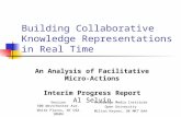 Building Collaborative Knowledge Representations in Real Time An Analysis of Facilitative Micro-Actions Interim Progress Report Al Selvin Knowledge Media.