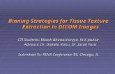 Binning Strategies for Tissue Texture Extraction in DICOM Images CTI Students: Bikash Bhattacharyya, Kriti Jauhar Advisors: Dr. Daniela Raicu, Dr. Jacob.