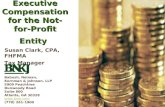 Executive Compensation for the Not-for-Profit Entity, BNKJ, September 2005 1 Executive Compensation for the Not-for- Profit Entity Susan Clark, CPA, FHFMA.